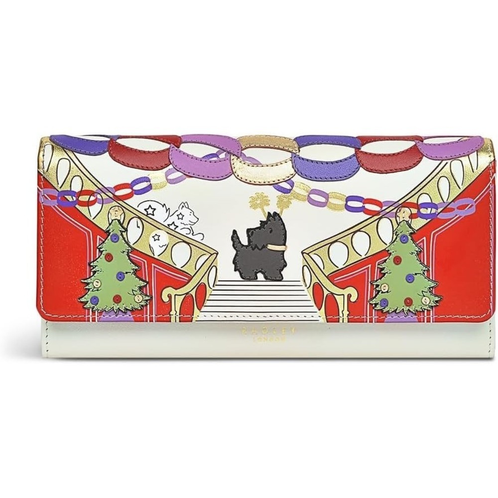 RADLEY London Party Pals Wallet –‎ Large Flapover Leather Purse, Dog Design